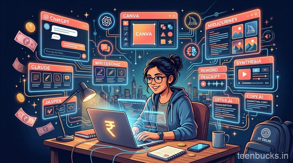 11 Free AI Tools That Help Indian Students Earn ₹10,000 Per Month in 2026