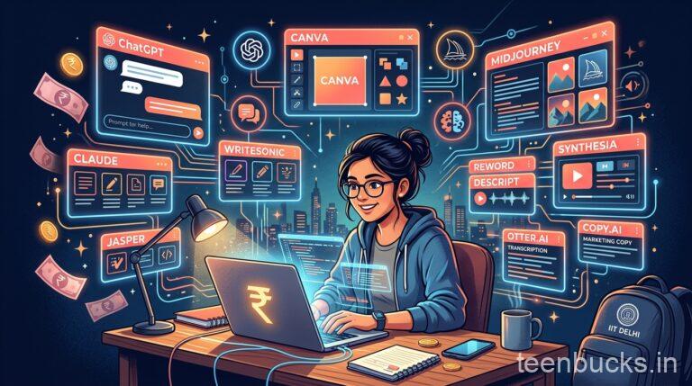 11 Free AI Tools That Help Indian Students Earn ₹10,000/Month in 2026