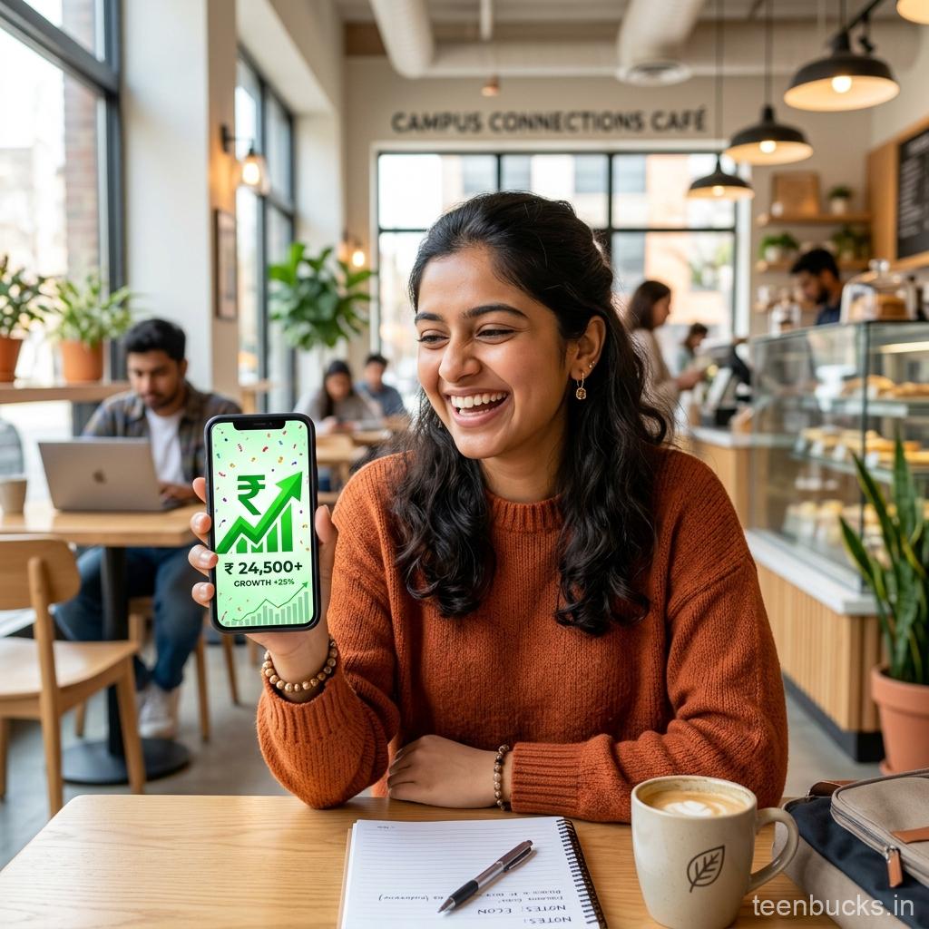 Student earning money online in India
