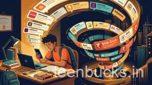 Indian student stressed by Zomato Zepto Swiggy EMI debt notifications - BNPL trap for students India 2026