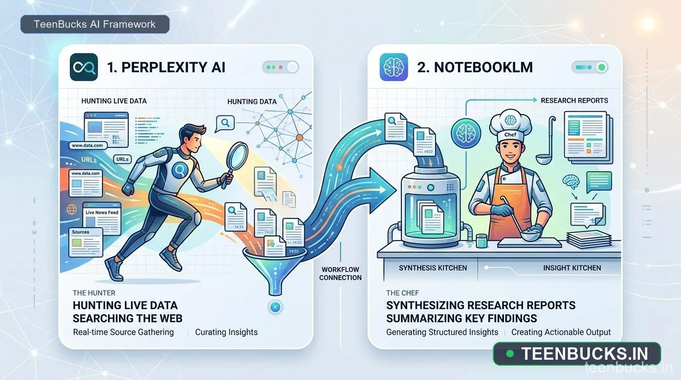 Hunter and Chef AI Workflow Perplexity NotebookLM