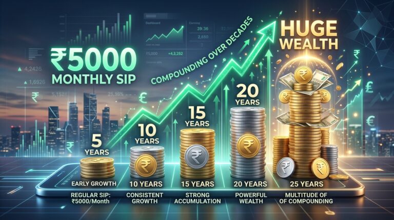 ₹5,000 SIP for 10, 15, 20, 25 Years: Exact Returns at 10%, 12%, 15% [2026]